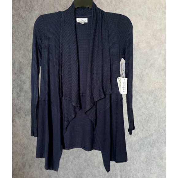 Graham Spencer Womens Cardigan Blue Long Sleeve Open Front Knit Sweater Size XS - Picture 1 of 13